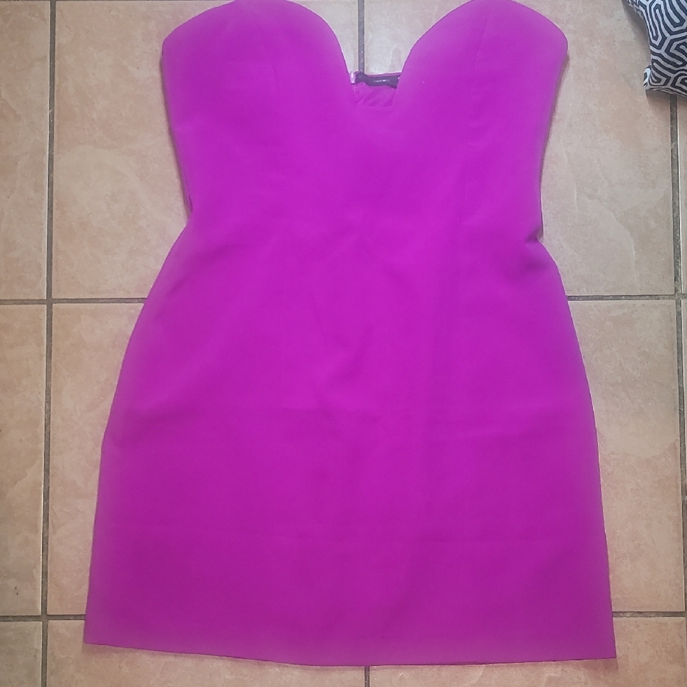 Zara Pink Strapless Bodycon Dress for Cocktail